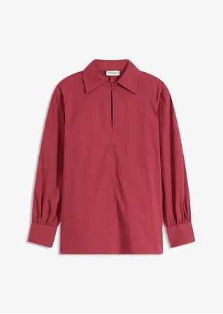 Oversize-Bluse mit Volumenärmel in rot von vorne - bonprix