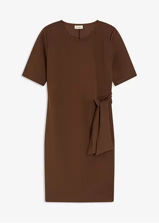 Jerseykleid in braun von vorne - bonprix