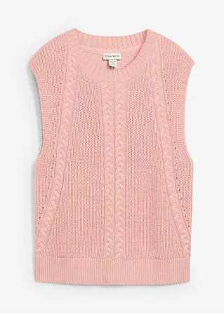 Pullunder aus Baumwollmix in rosa von vorne - bonprix