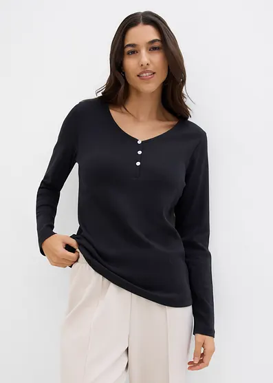 Футболка Bonprix Langarmshirt от reiner Bio-Baumwolle