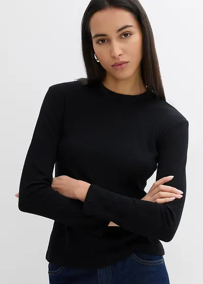 Футболка Bonprix Geripptes из вискозы-Микс