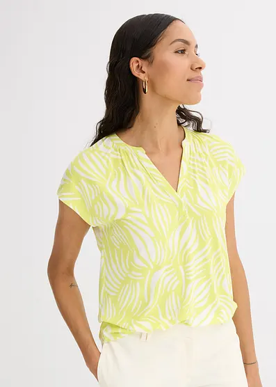 Футболка Bonprix Henley из мягкой вискозы-Микс