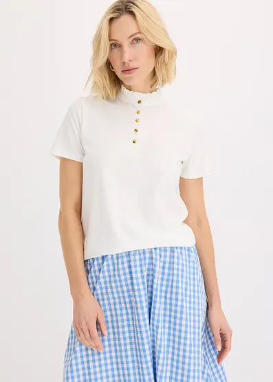 Футболка Bonprix из коллекции Baumwolle в Рюш