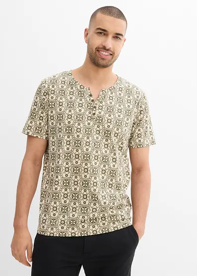 Рубашка Bonprix Henley из хлопка