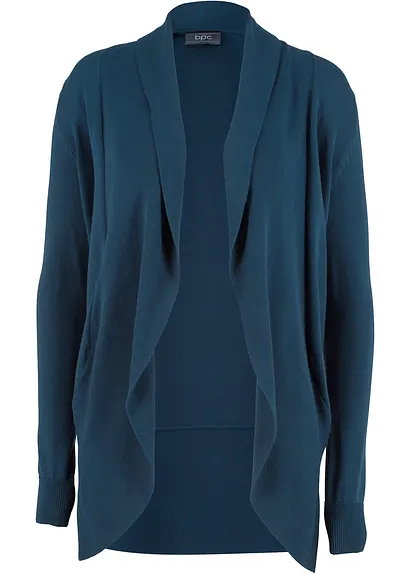 Feinstrickjacke in blau von vorne - bonprix