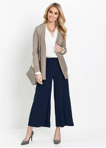 Culotte aus Jersey in blau im Look von vorne (Totalaufnahme) - bonprix