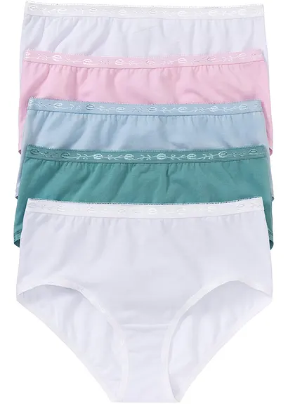 Maxislip (5er Pack) in weiß von vorne - bonprix