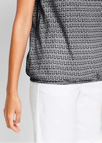 Shirt aus reiner Baumwolle in schwarz (Detailaufnahme) - bonprix