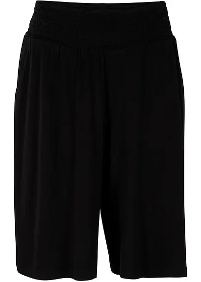 Jersey-Bermuda aus Viskose-Mix in schwarz von vorne - bonprix