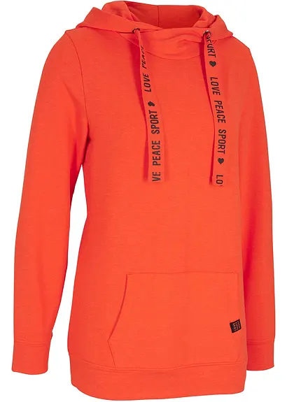 Hoodie aus softem Viskose-Mix in orange von vorne - bonprix