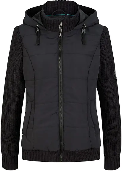 Übergangsjacke in schwarz von vorne - bonprix