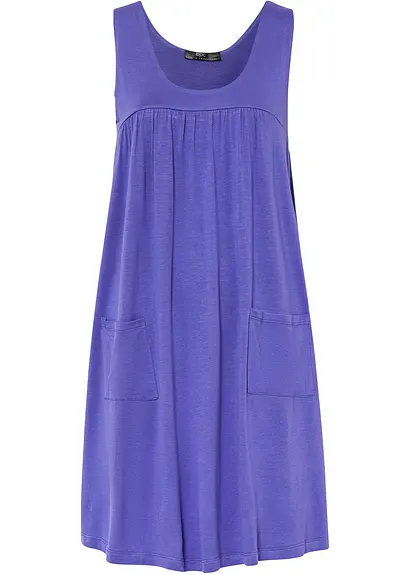 Kurzes Jerseykleid aus softer Viskose in lila von vorne - bonprix