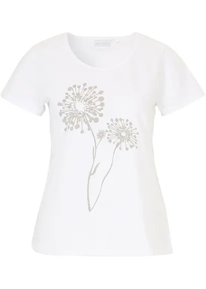 T-Shirt in weiß von vorne - bonprix