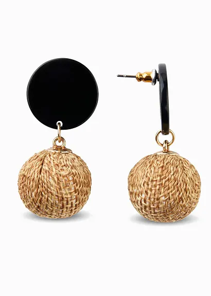 Ohrstecker in schwarz von vorne - bonprix