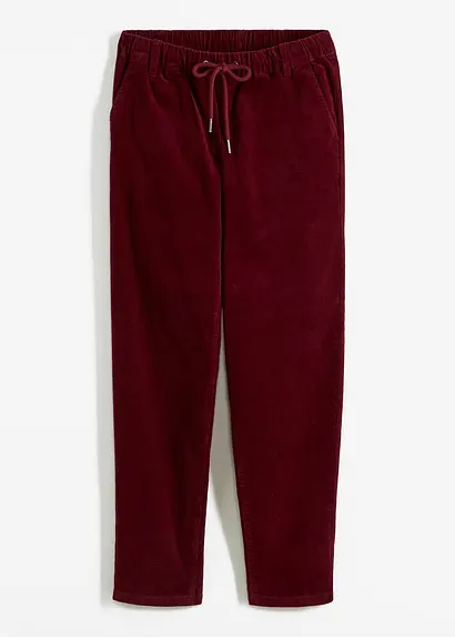 Cordhose mit Bequembund in rot von vorne - bonprix