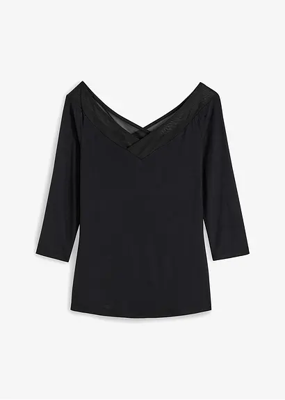 Shirt in schwarz von vorne - bonprix