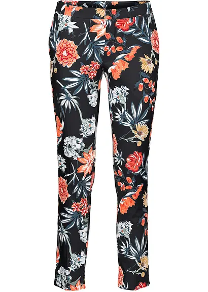 7/8-Stretch-Hose in schwarz von vorne - bonprix