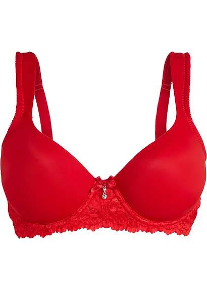 Schalen BH mit Bügel in rot von vorne - bonprix