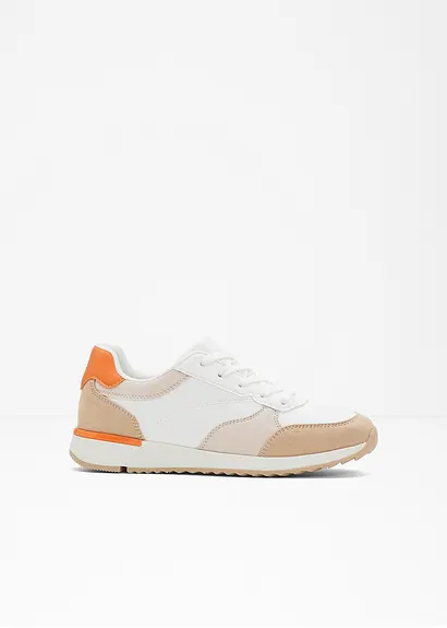 Sneaker in weiß von vorne - bonprix
