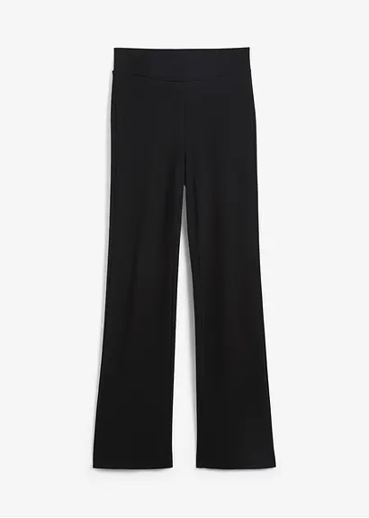 Jersey-Hose aus Viskose-Mix in schwarz von vorne - bonprix