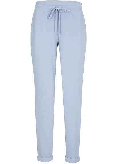 Jogginghose aus weichem Sweat in blau von vorne - bonprix