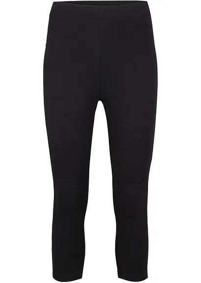 Capri-Leggings mit Bequembund in schwarz von vorne - bonprix