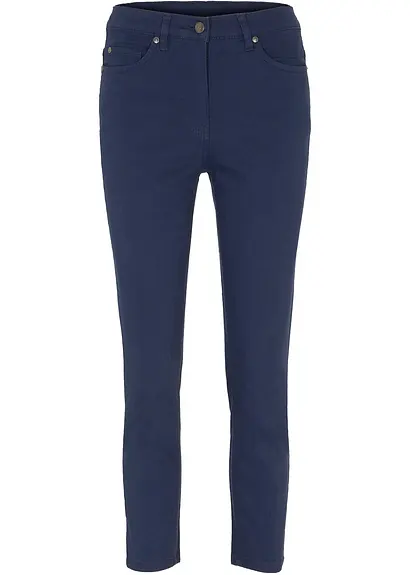 7/8-Hose, High Waist in blau von vorne - bonprix