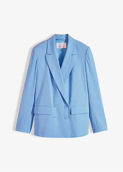 Oversized Blazer in blau von vorne - bonprix