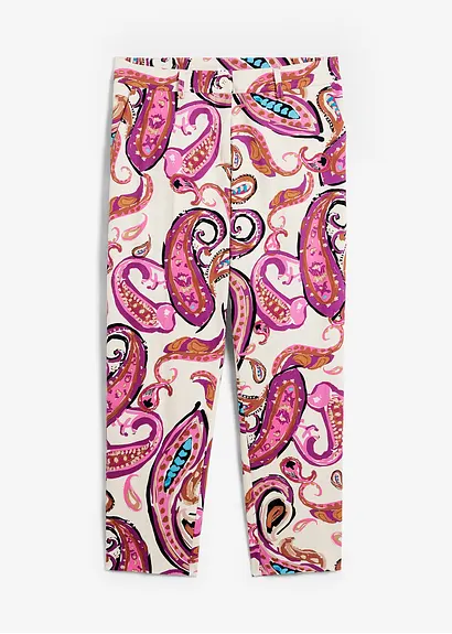 7/8-Stretchhhose in weiß von vorne - bonprix