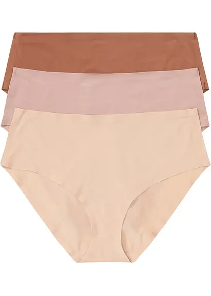 Feel Comfort Nahtlose Panty (3er Pack) in rosa von vorne - bonprix