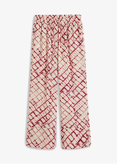 Palazzo-Hose in lila von vorne - bonprix