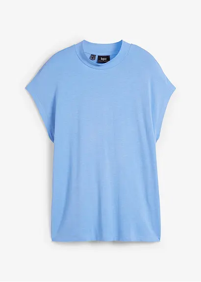 T-Shirt aus softer Viskose in blau von vorne - bonprix