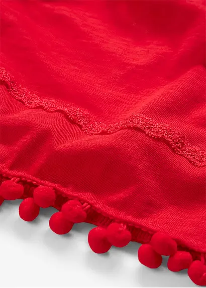 Jersey-Carmenkleid in rot - bonprix