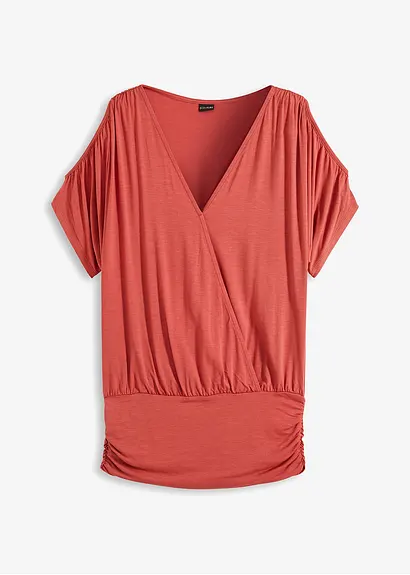 Shirt aus Viskose in orange von vorne - bonprix