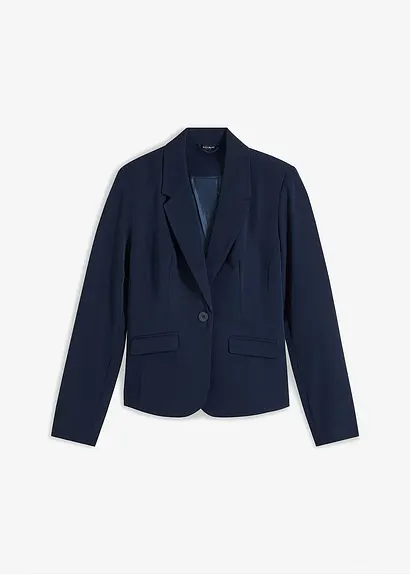 Kurzblazer in blau von vorne - bonprix