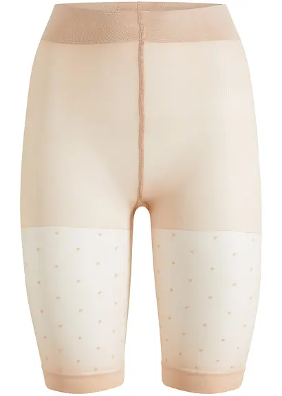 Radler "Anti-Scheuern" 40den aus kühlendem Polyamid in beige von vorne - bonprix