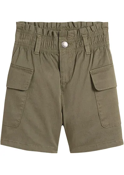 Mädchen Cargo-Shorts, Regular Fit in grün von vorne - John Baner JEANSWEAR