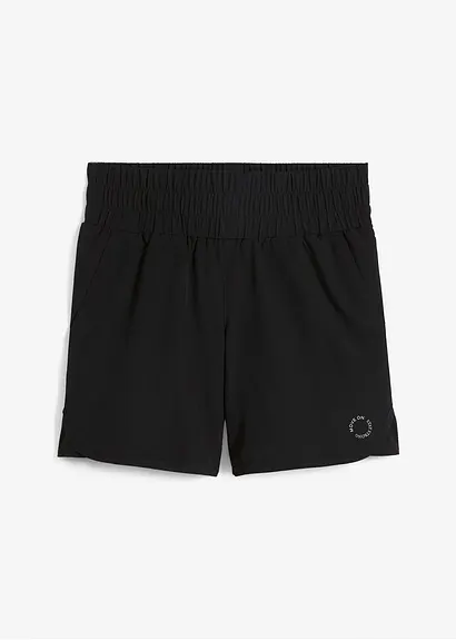 Funktions-Short mit Smokbund, schnelltrocknend in schwarz von vorne - bonprix