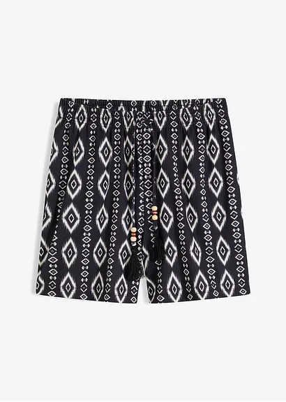 Jersey-Shorts in schwarz von vorne - bonprix
