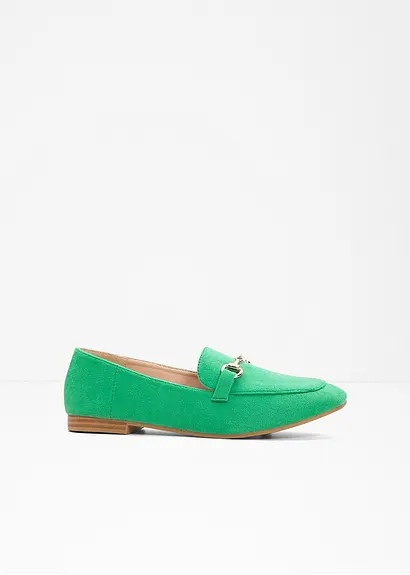 Komfort Loafer in grün von vorne - bonprix