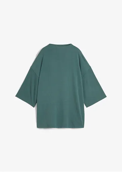 Leichtes Oversize-Sweatshirt in grün von vorne - bonprix