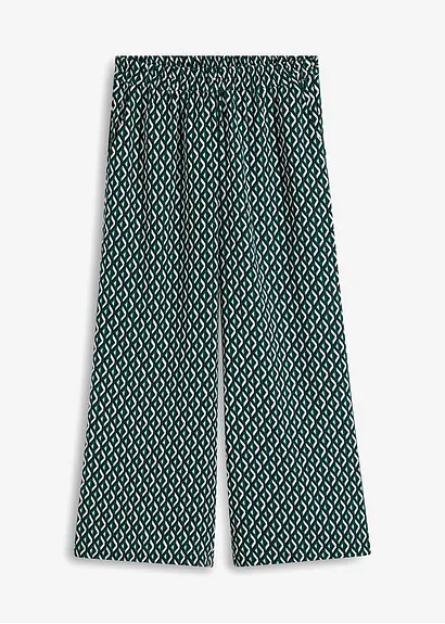 bedruckte Culotte in schwarz von vorne - bonprix