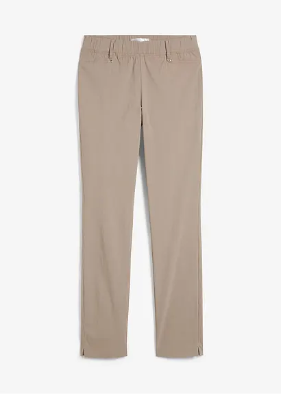 Stretchhose in Schlupfform in braun von vorne - bonprix