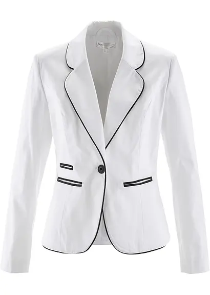 Blazer in weiß von vorne - bonprix
