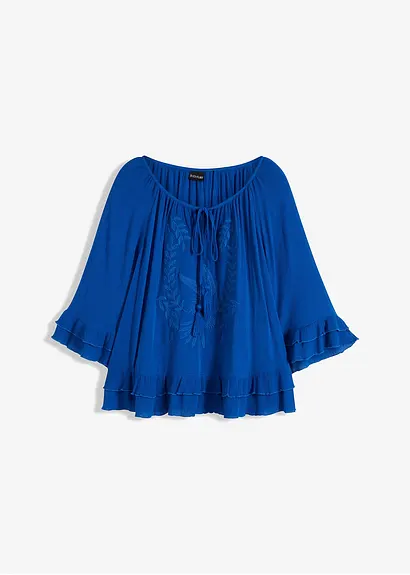 Tunika aus Viskose in blau von vorne - bonprix
