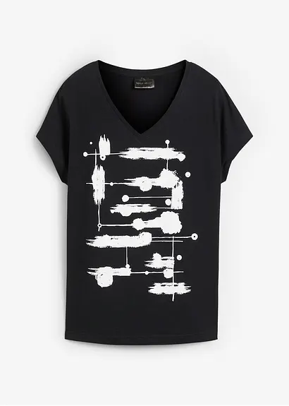Shirt in schwarz von vorne - bonprix
