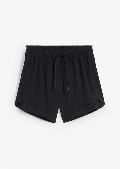 Funktions-Shorts mit Handytasche in schwarz von vorne - bonprix