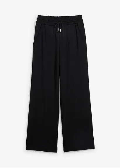 Marlenehose aus Viskose-Mix in schwarz von vorne - bonprix