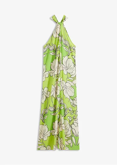 Weites Maxikleid in blau von vorne - bonprix