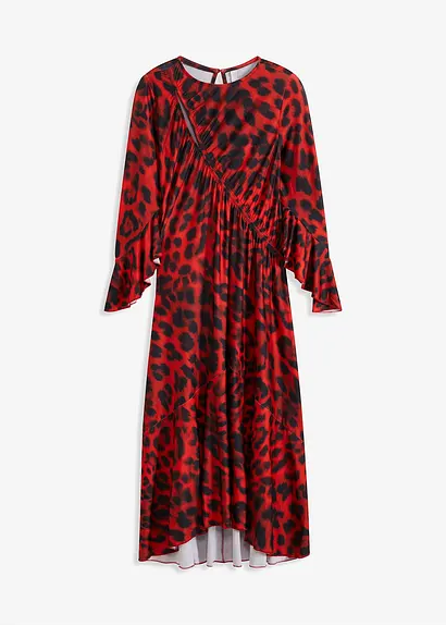 Midikleid in rot von vorne - bonprix